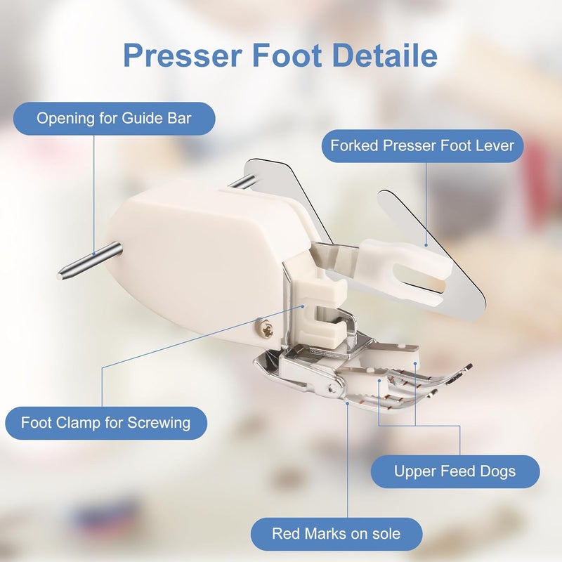 XBA Presser Foot Open Toe Walking Foot Quilting and Sewing Thick Fabrics Compatible with Brother Sewing Machine F033N F033 XC2214002 for Brother Walking Foot Sewing Machine - Image 2